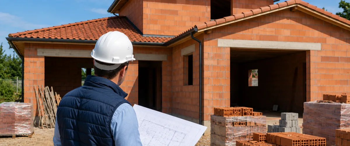 Constructeur Les Demeures Régionales sur chantier avec plans