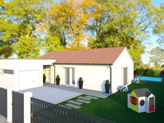 Projet de construction d'une maison 90 m² avec terrain à SAINT-ANDRE-DE-BAGE (01)