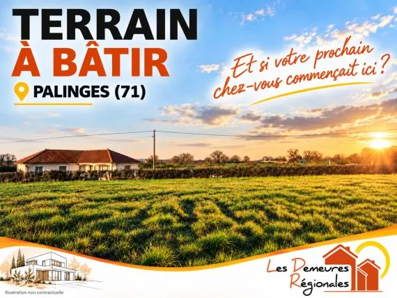 Terrain à bâtir de 900 m² à PALINGES (71)