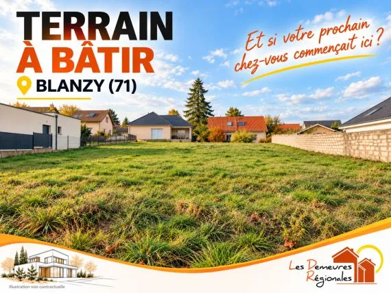 Terrain à bâtir de 998 m² à BLANZY (71)