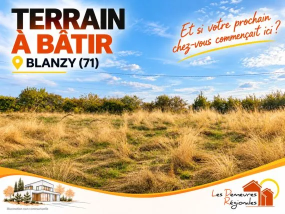Terrain à bâtir de 1400 m² à BLANZY (71)