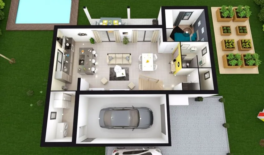 Projet de construction d'une maison 117 m² avec terrain à REPLONGES (01)