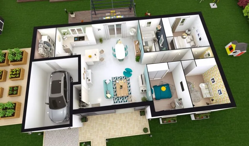 Projet de construction d'une maison 90 m² avec terrain à PERRECY-LES-FORGES (71)