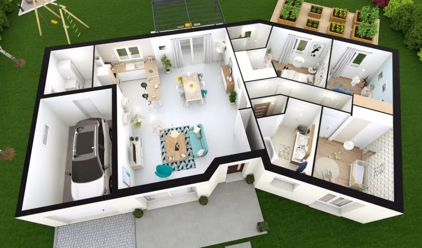 Projet de construction d'une maison 106 m² avec terrain à MATOUR (71)