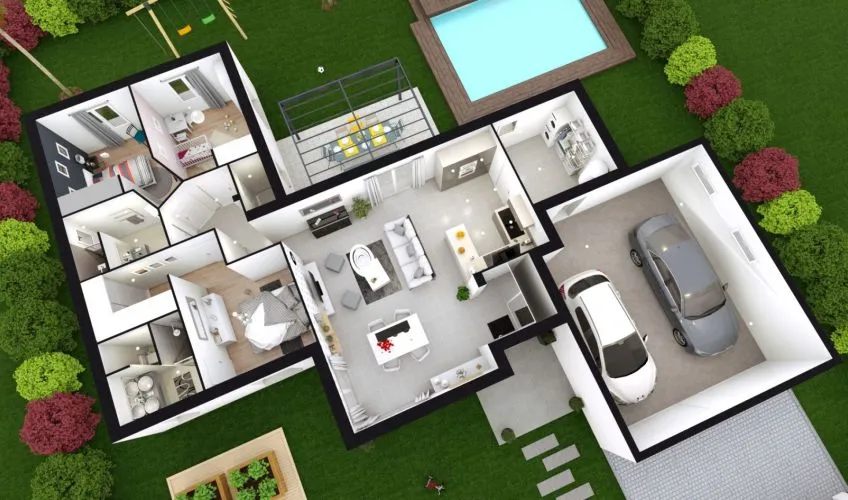 Projet de construction d'une maison 102 m² avec terrain à MATOUR (71)