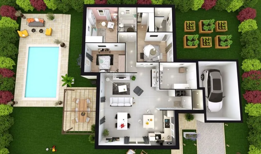 Projet de construction d'une maison 101 m² avec terrain à DIGOIN (71)