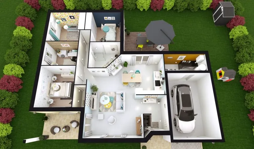 Projet de construction d'une maison 99 m² avec terrain à VENDAT (03)