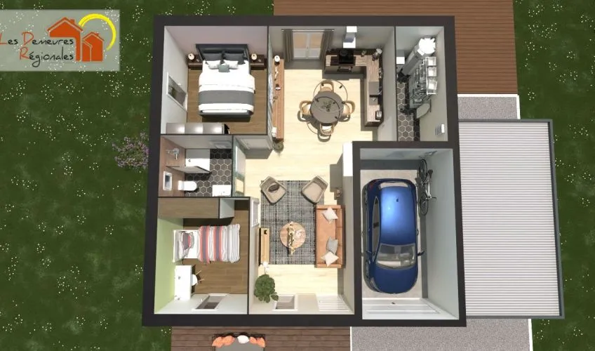 Projet de construction d'une maison 60 m² avec terrain à FEILLENS (01)