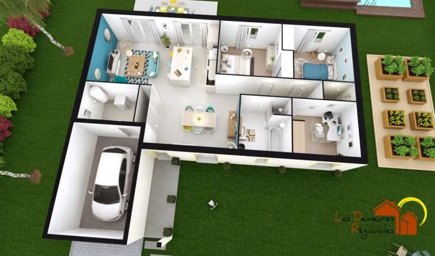 Projet de construction d'une maison 94 m² avec terrain à FEILLENS (01)