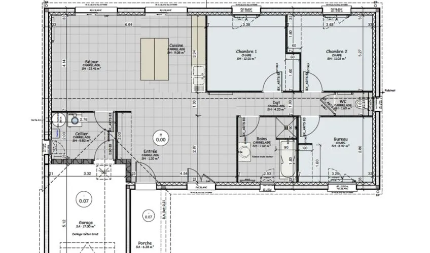Projet de construction d'une maison 94 m² avec terrain à FEILLENS (01)
