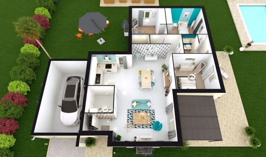 Projet de construction d'une maison 91 m² avec terrain à YZEURE (03)