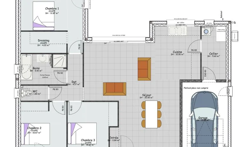 Projet de construction d'une maison 100 m² avec terrain à DIGOIN (71)