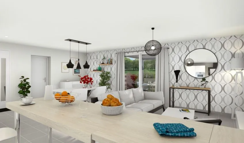 Projet de construction d'une maison 90 m² avec terrain à SAINT-ANDRE-DE-BAGE (01)