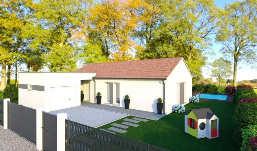 Projet de construction d'une maison 90 m² avec terrain à SAINT-ANDRE-DE-BAGE (01)