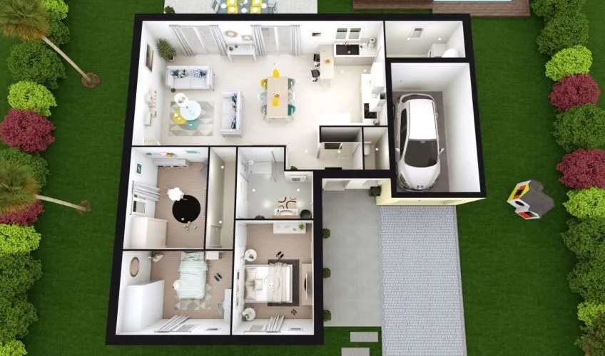 Projet de construction d'une maison 96 m² avec terrain à VENDAT (03)