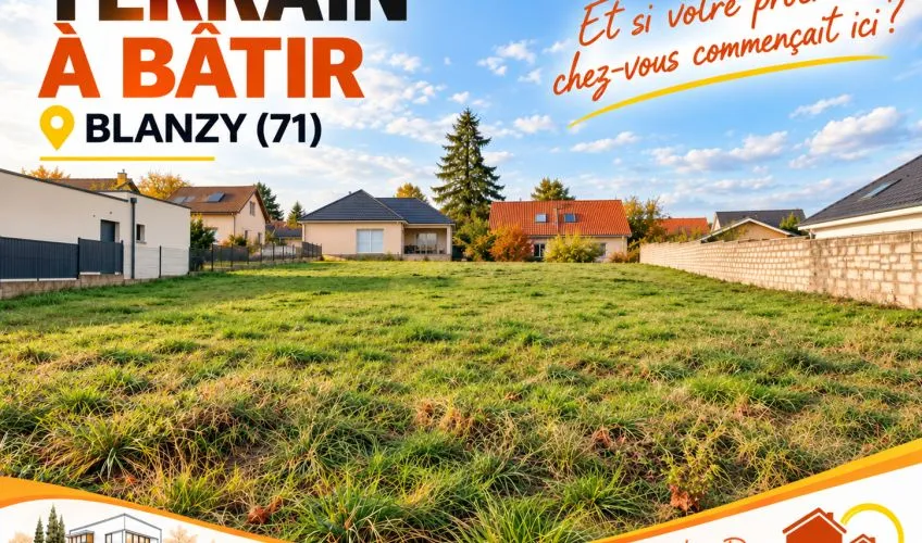 Terrain à bâtir de 998 m² à BLANZY (71)