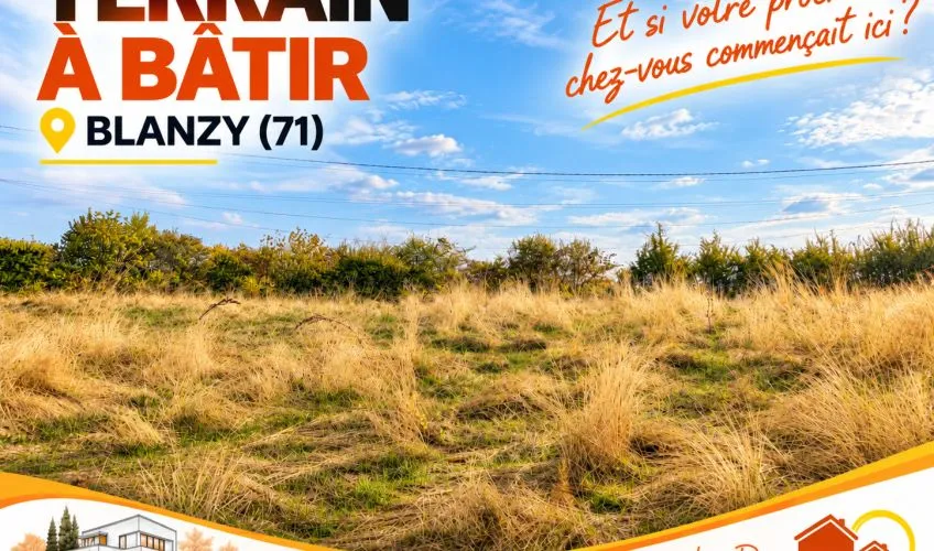 Terrain à bâtir de 1400 m² à BLANZY (71)