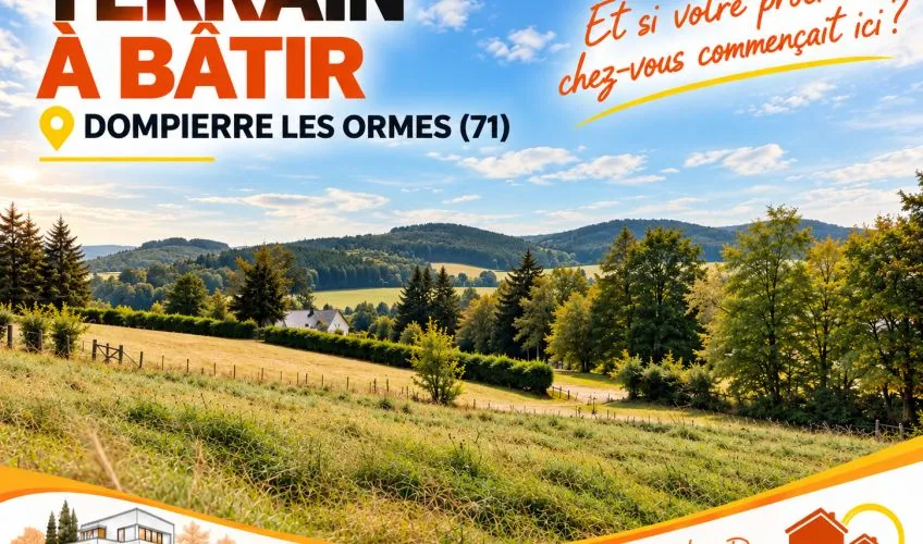 Terrain à bâtir de 1033 m² à DOMPIERRE-LES-ORMES (71)