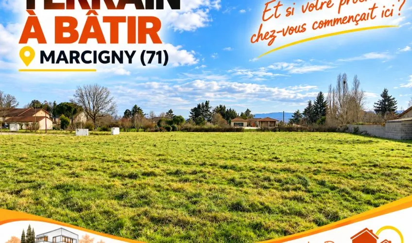 Terrain à bâtir de 650 m² à MARCIGNY (71)