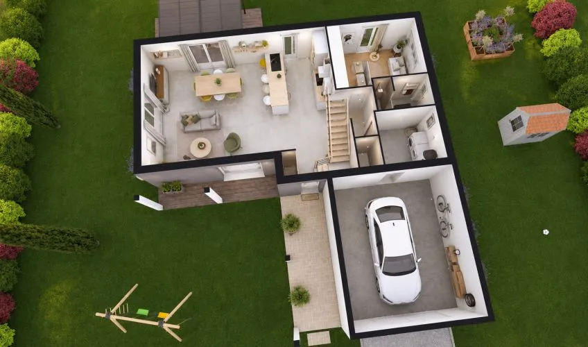 Projet de construction d'une maison 125 m² avec terrain à NEUVILLE-LES-DAMES (01)