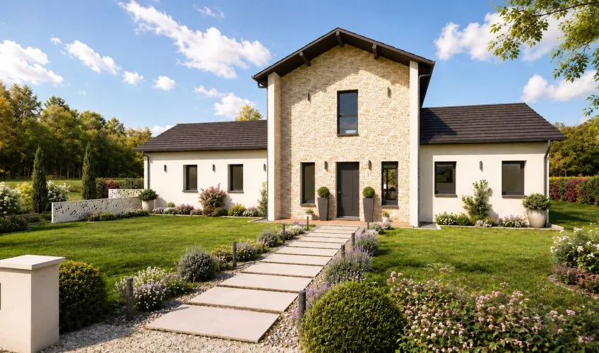 Projet de construction d'une maison 156 m² avec terrain à NEUVILLE-LES-DAMES (01)