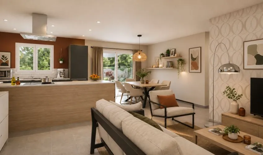 Projet de construction d'une maison 90 m² avec terrain à NEUVILLE-LES-DAMES (01)