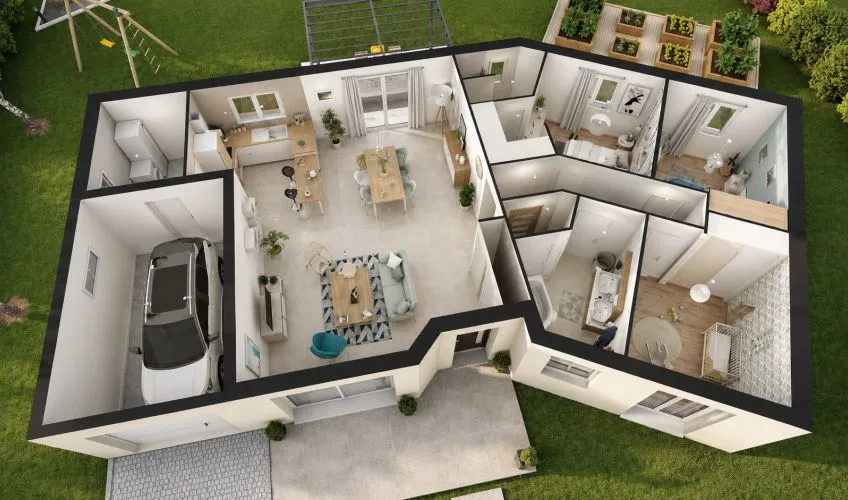 Projet de construction d'une maison 106 m² avec terrain à NEUVILLE-LES-DAMES (01)