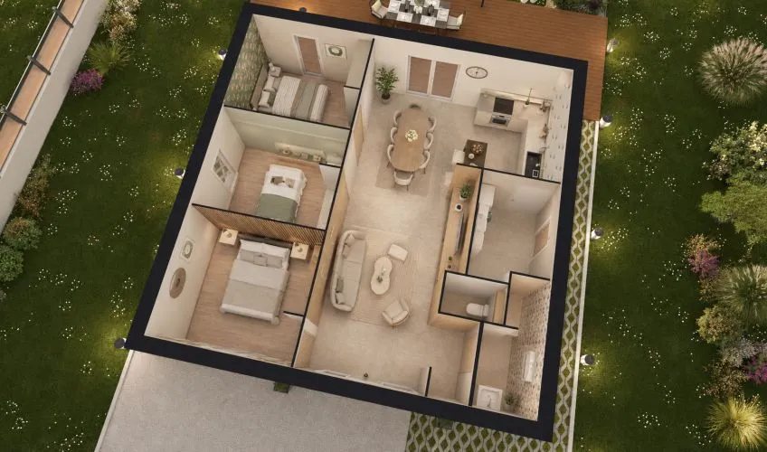 Projet de construction d'une maison 75 m² avec terrain à DOMPIERRE-LES-ORMES (71)
