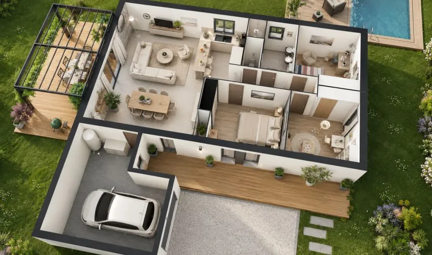 Projet de construction d'une maison 90 m² avec terrain à LAIZE (71)