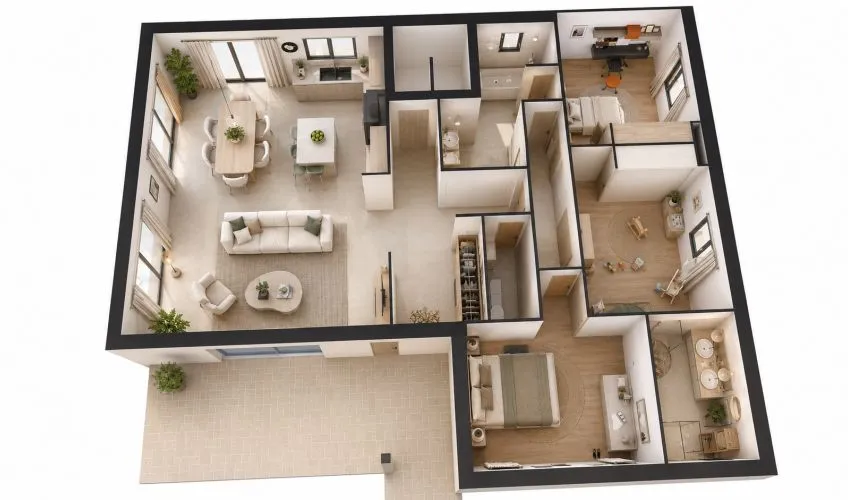 Projet de construction d'une maison 105 m² avec terrain à NEUVILLE-LES-DAMES (01)