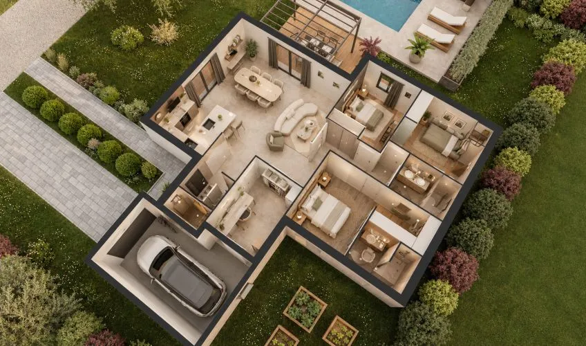 Projet de construction d'une maison 101 m² avec terrain à NEUVILLE-LES-DAMES (01)