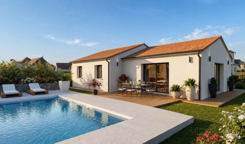 Projet de construction d'une maison 101 m² avec terrain à NEUVILLE-LES-DAMES (01)