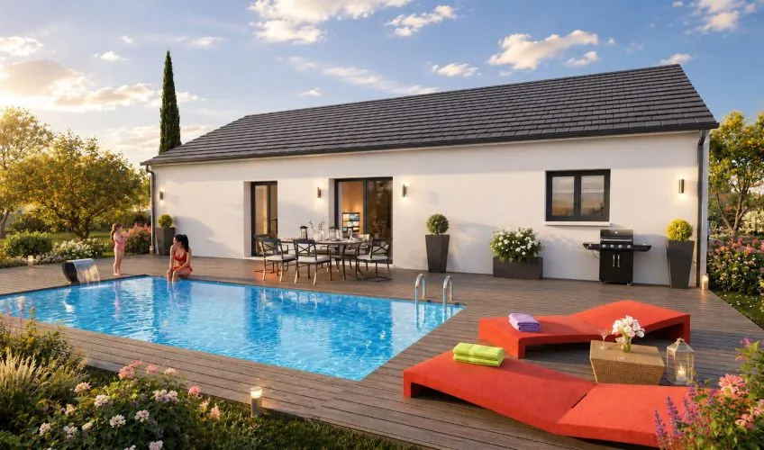 Projet de construction d'une maison 93 m² avec terrain à SAINT-VALLIER (71)