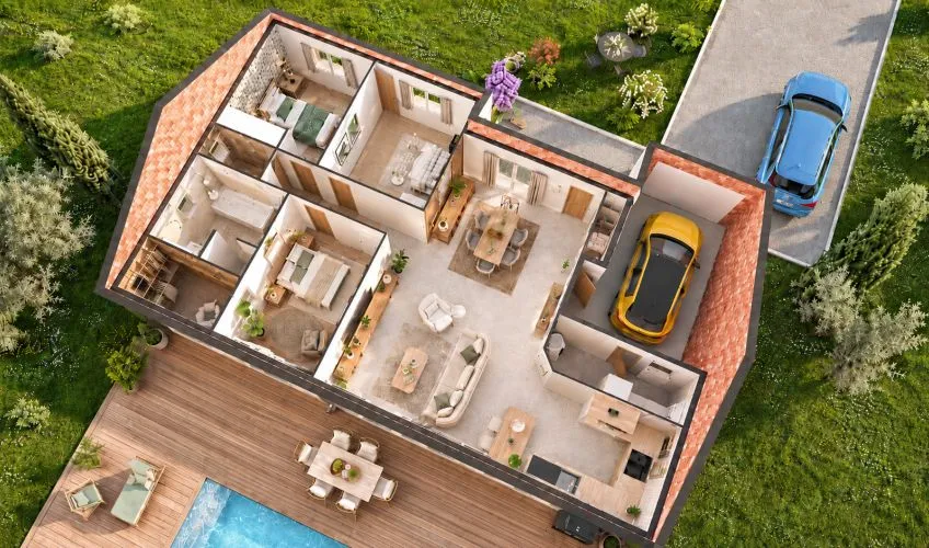 Projet de construction d'une maison 93 m² avec terrain à SAINT-VALLIER (71)