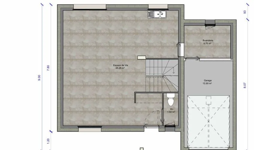 Projet de construction d'une maison 97 m² avec terrain à SAINT-JEAN-SUR-VEYLE (01)