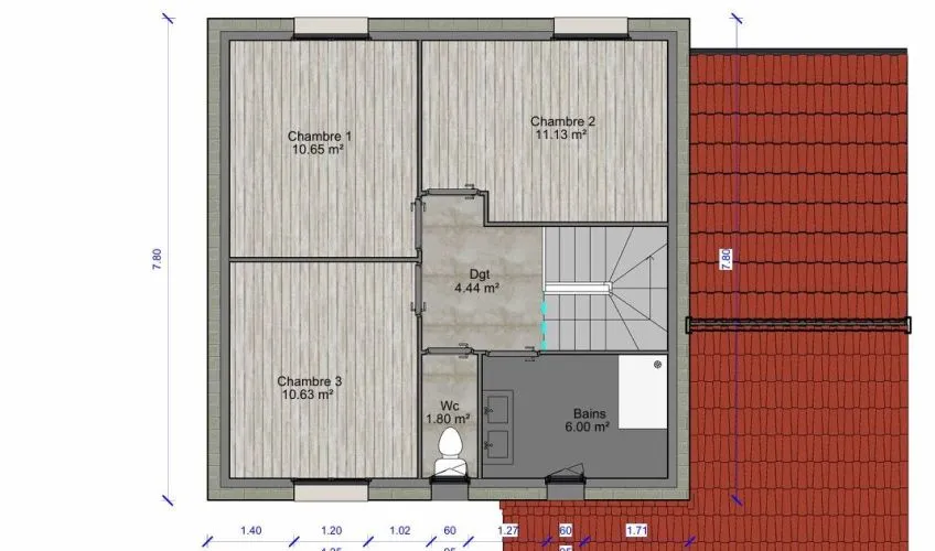 Projet de construction d'une maison 97 m² avec terrain à SAINT-JEAN-SUR-VEYLE (01)