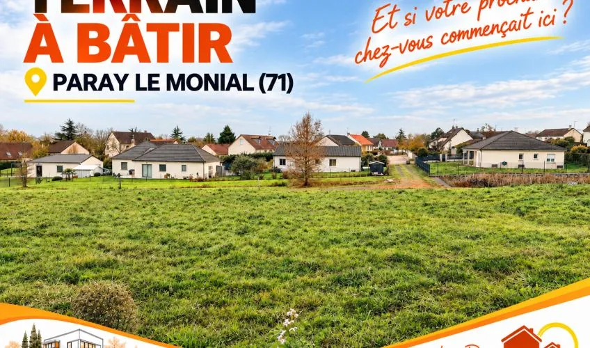 Terrain à bâtir de 627 m² à PARAY-LE-MONIAL (71)