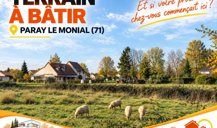 Terrain à bâtir de 1205 m² à PARAY-LE-MONIAL (71)